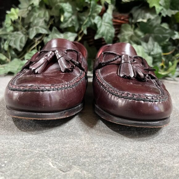 Marmocs Men\'s Size 10M Oxblood Tassel Loafers Leather Slip On Dress Shoes Mexico main image 12